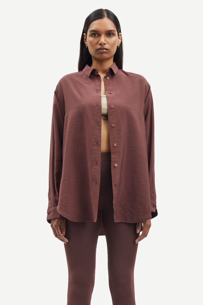 Alfrida shirt in brown stone