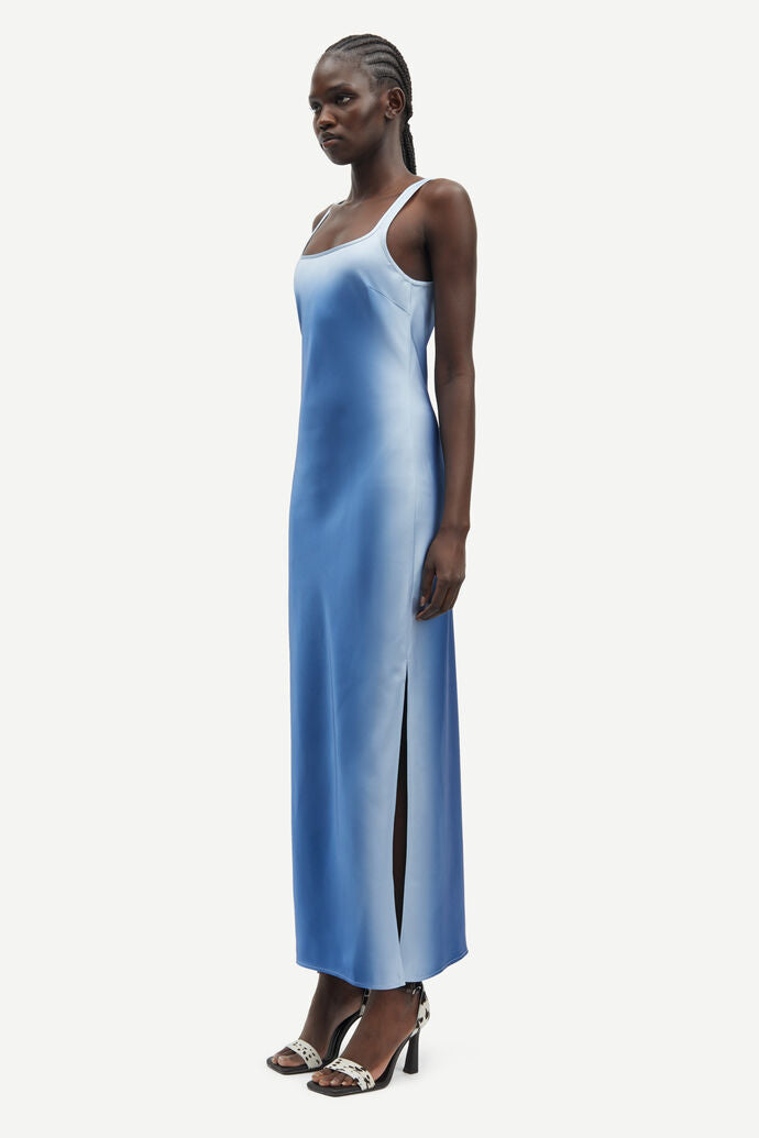 Silk Slip Dress Light Blue Silk Dress Long Blue Satin Maxi Dress