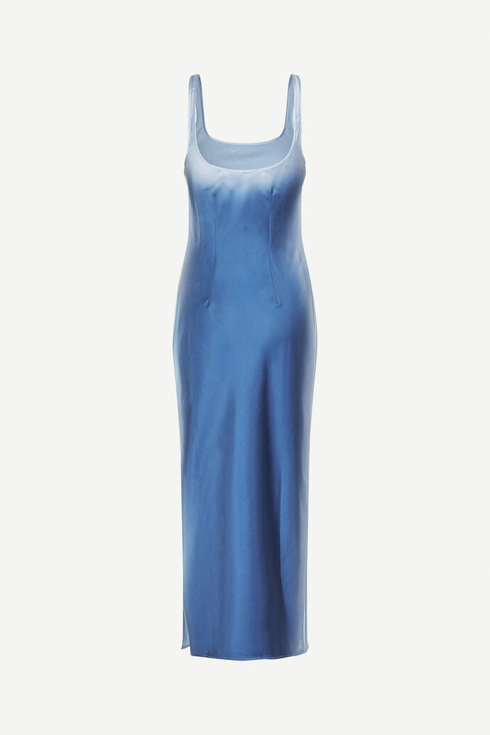 Silky dress in sky ombre