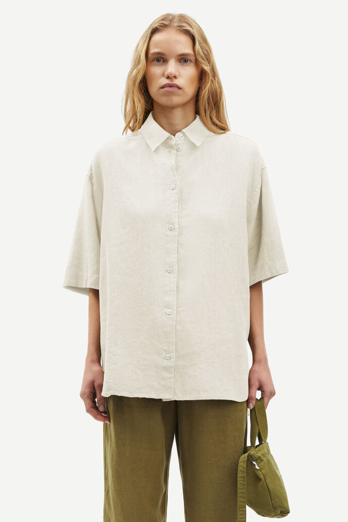 Salarika linen shirt in white