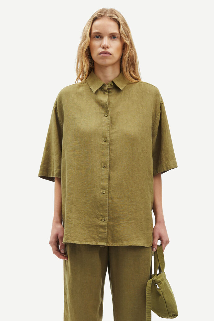 Salarika linen shirt in olive