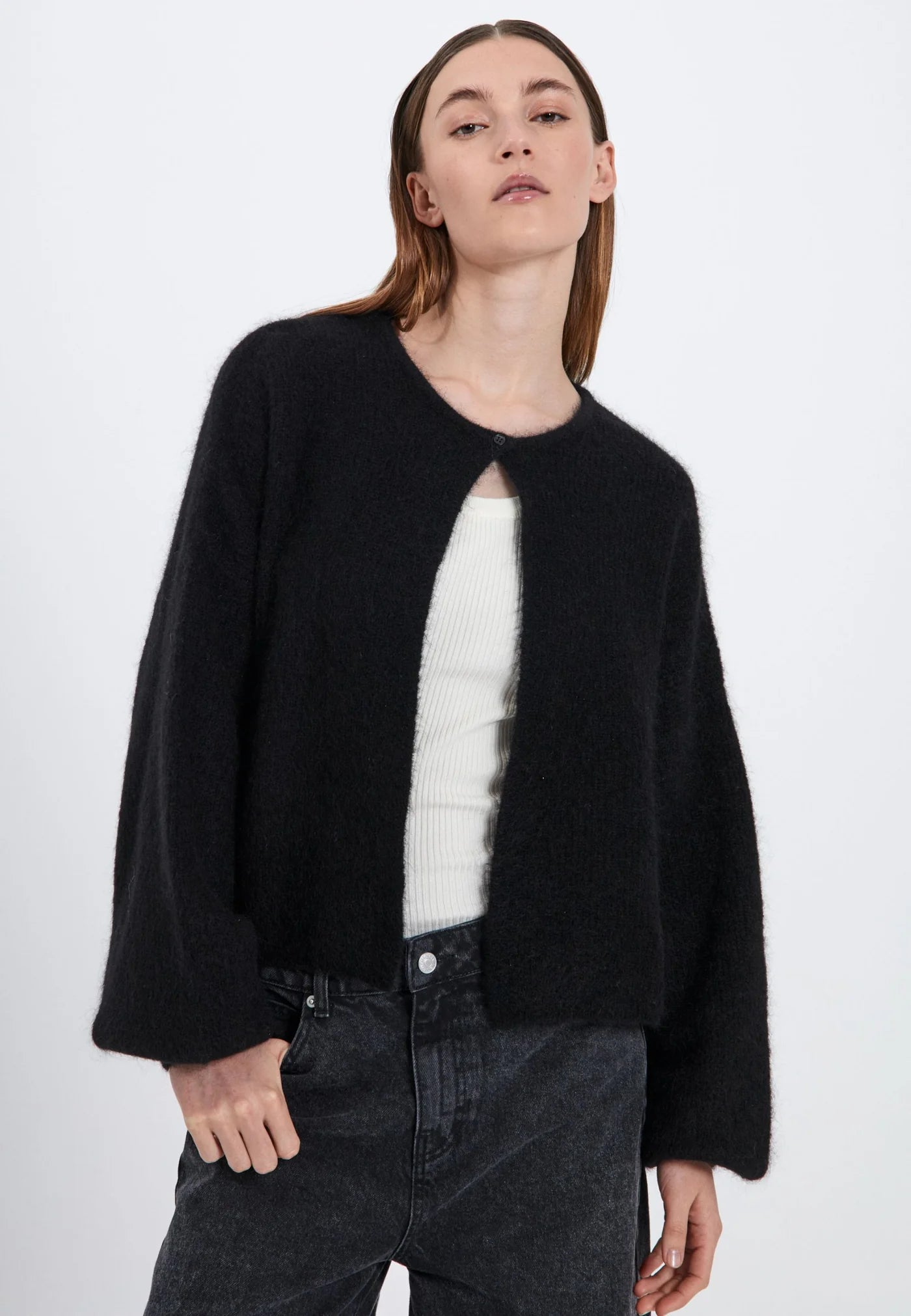 Hazina knit cardigan in black