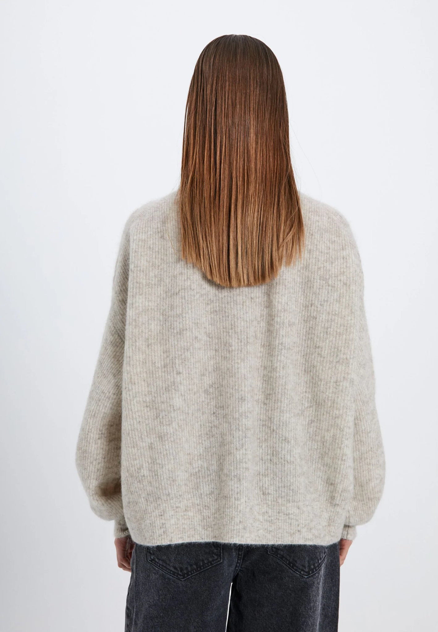Hazina knit top in beige melange