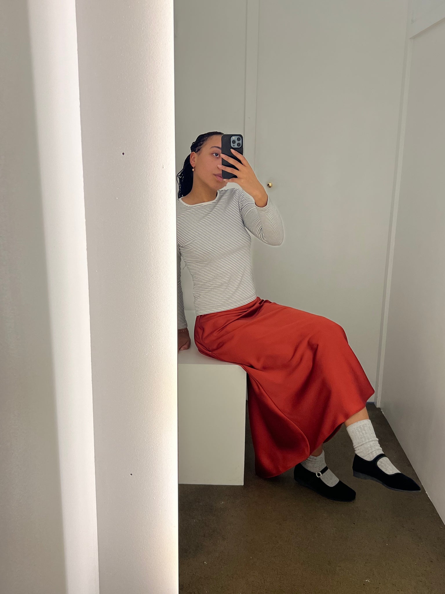 Houson skirt in red orchre