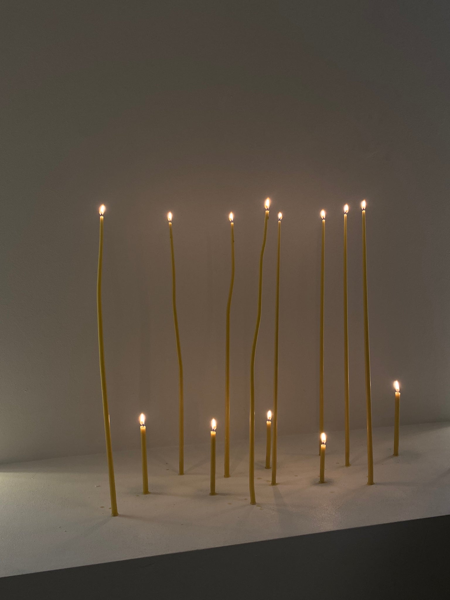 Hand dipped beewax candles long by Malte Van Der Meyden