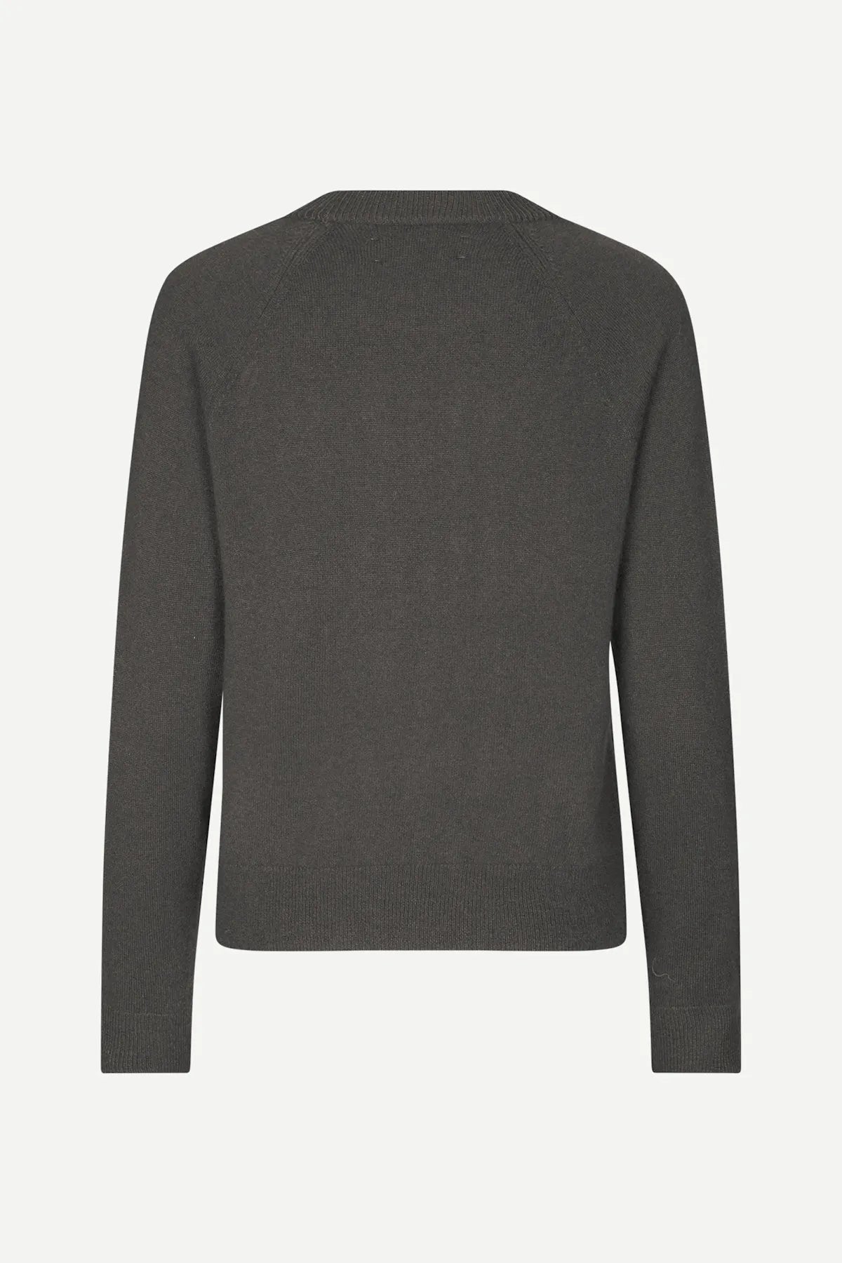 Pure cashmere crew neck in black oyster