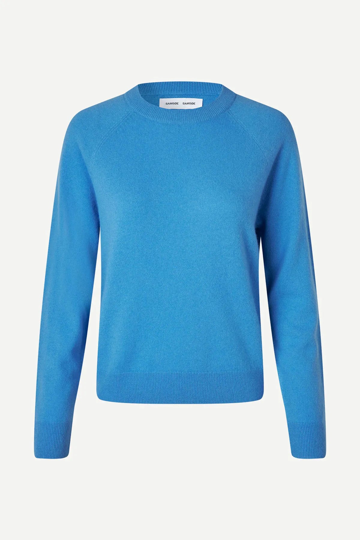 Pure cashmere crew neck in super sonic