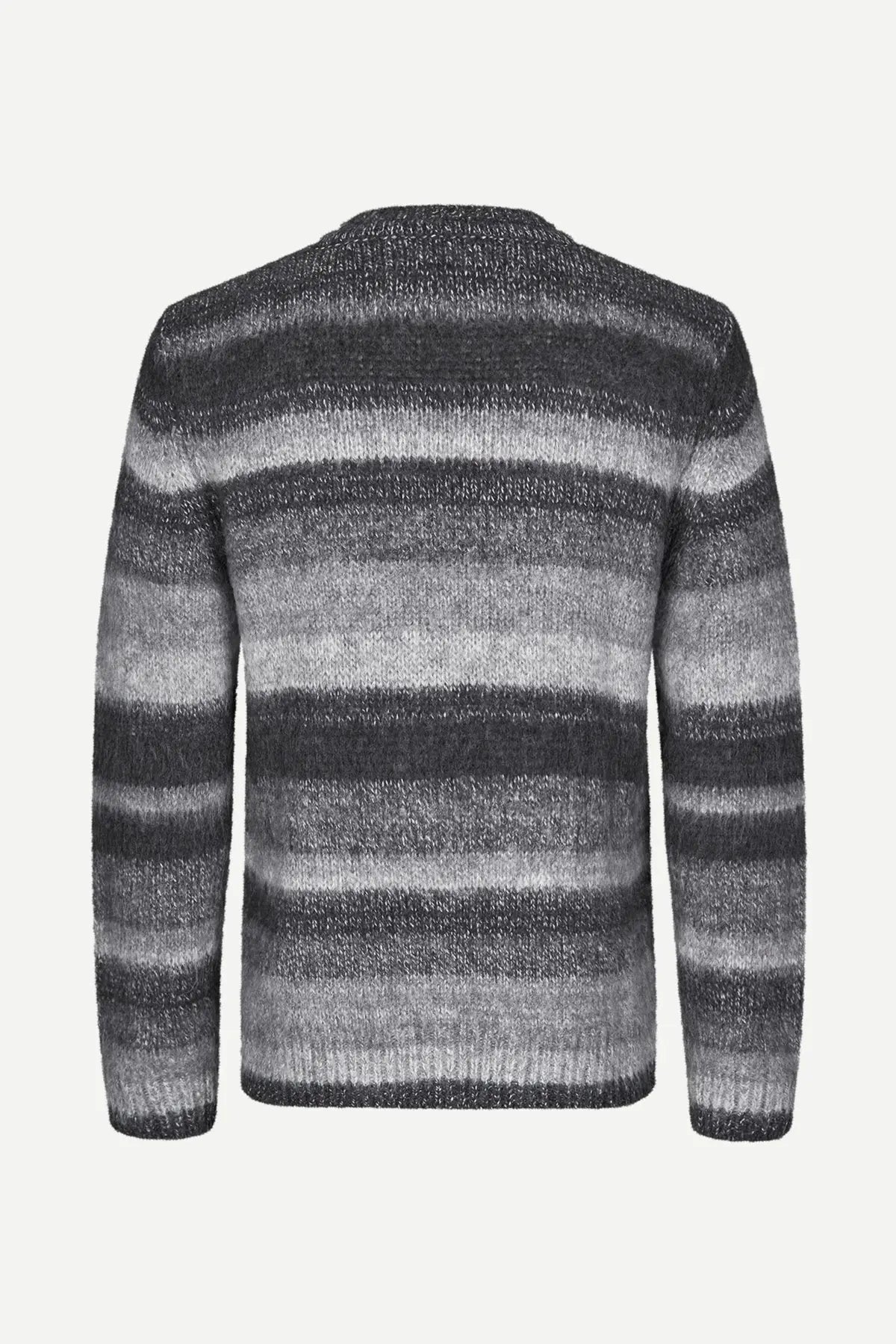 Saari striped sweater in grey melange