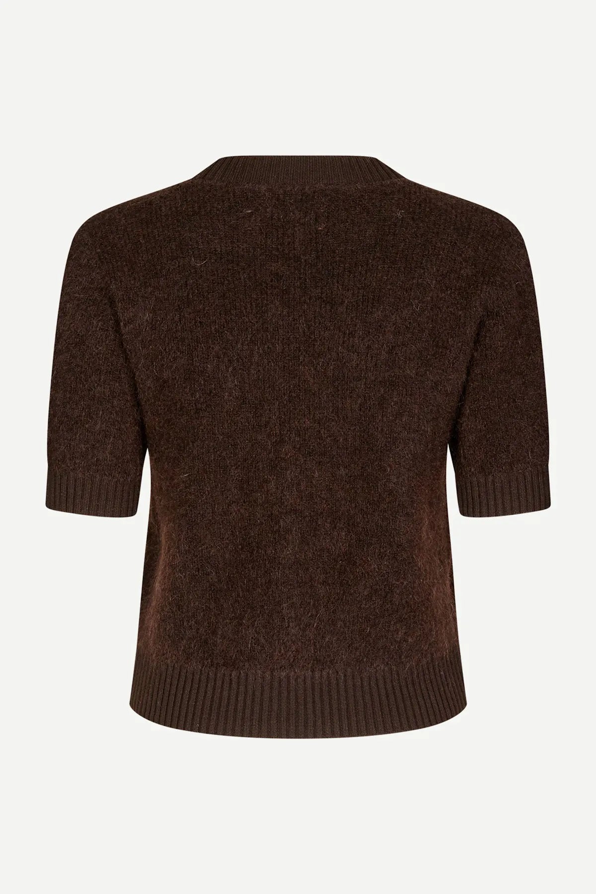 Jeanne short sleeve knit in chocolate