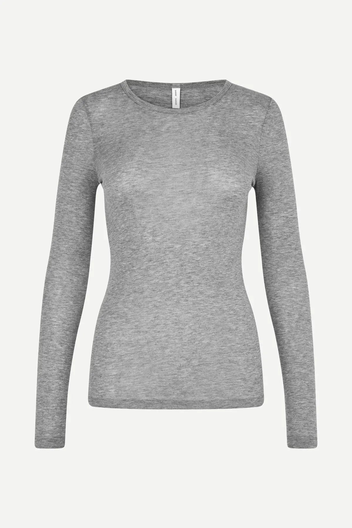 Light wool longsleeve in grey melange