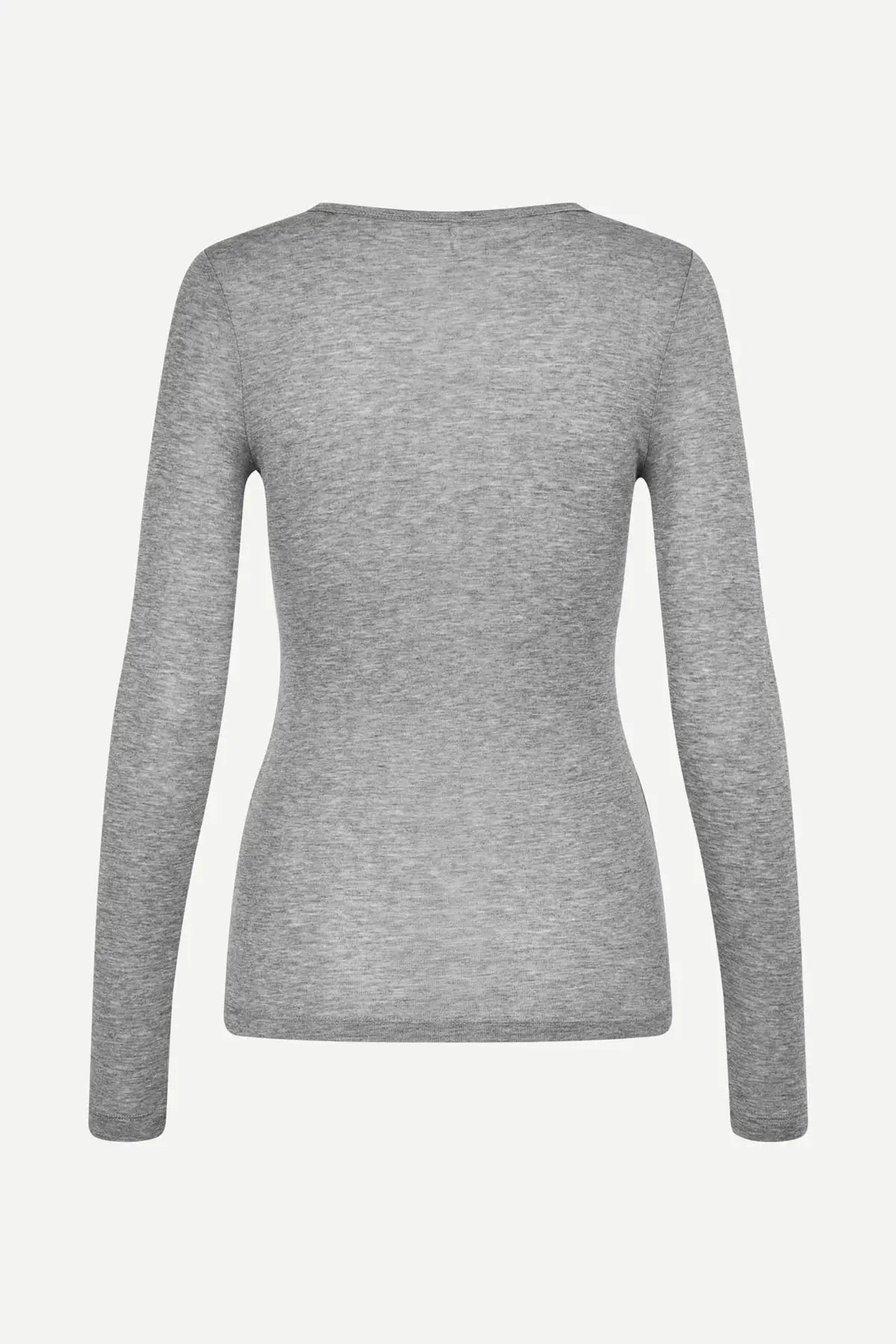 Light wool longsleeve in grey melange