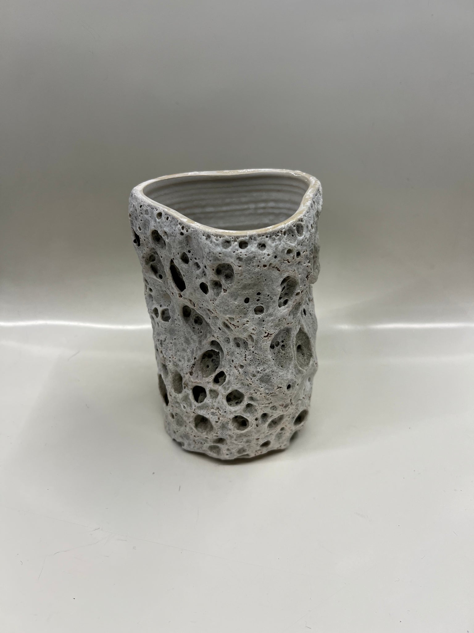 Lunar vase small in white by Hap Ceramics