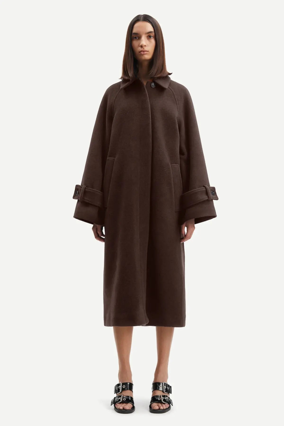 Alma coat in chocolate