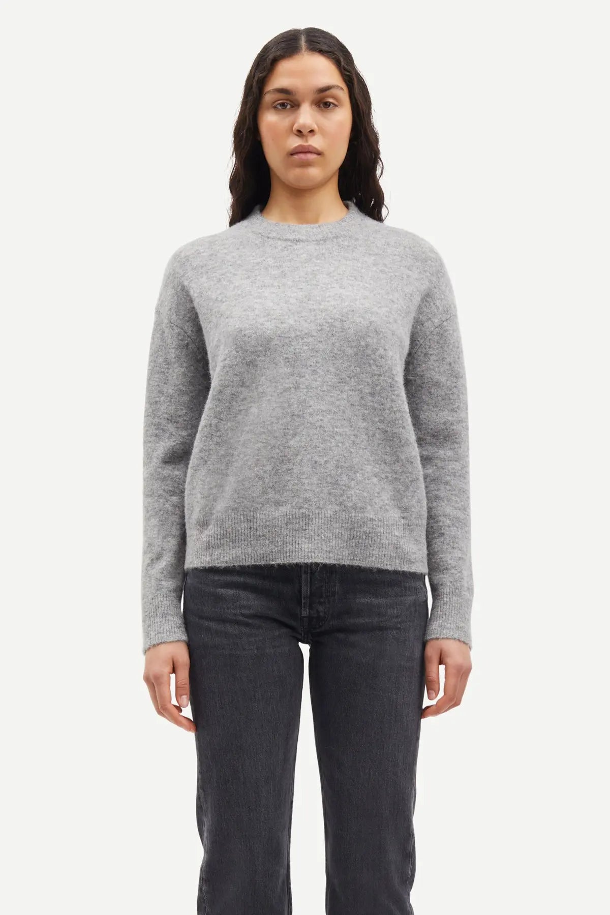 Anour knitted sweater in grey