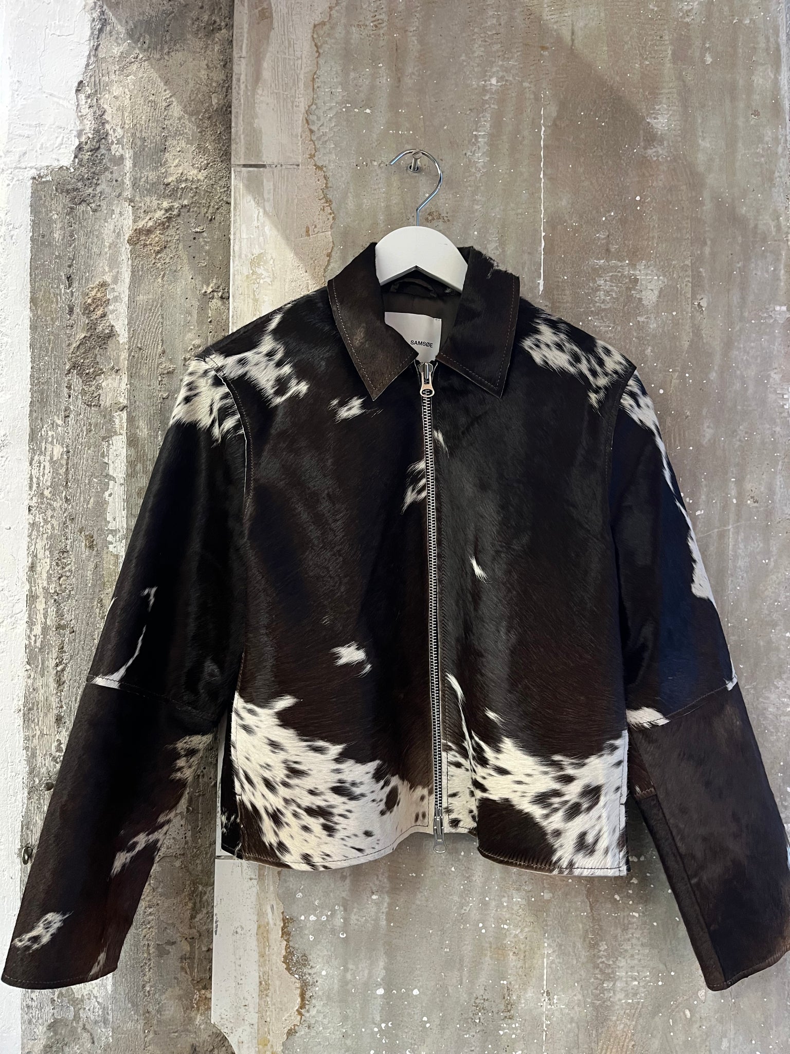 Salyo leather jacket in brown cow