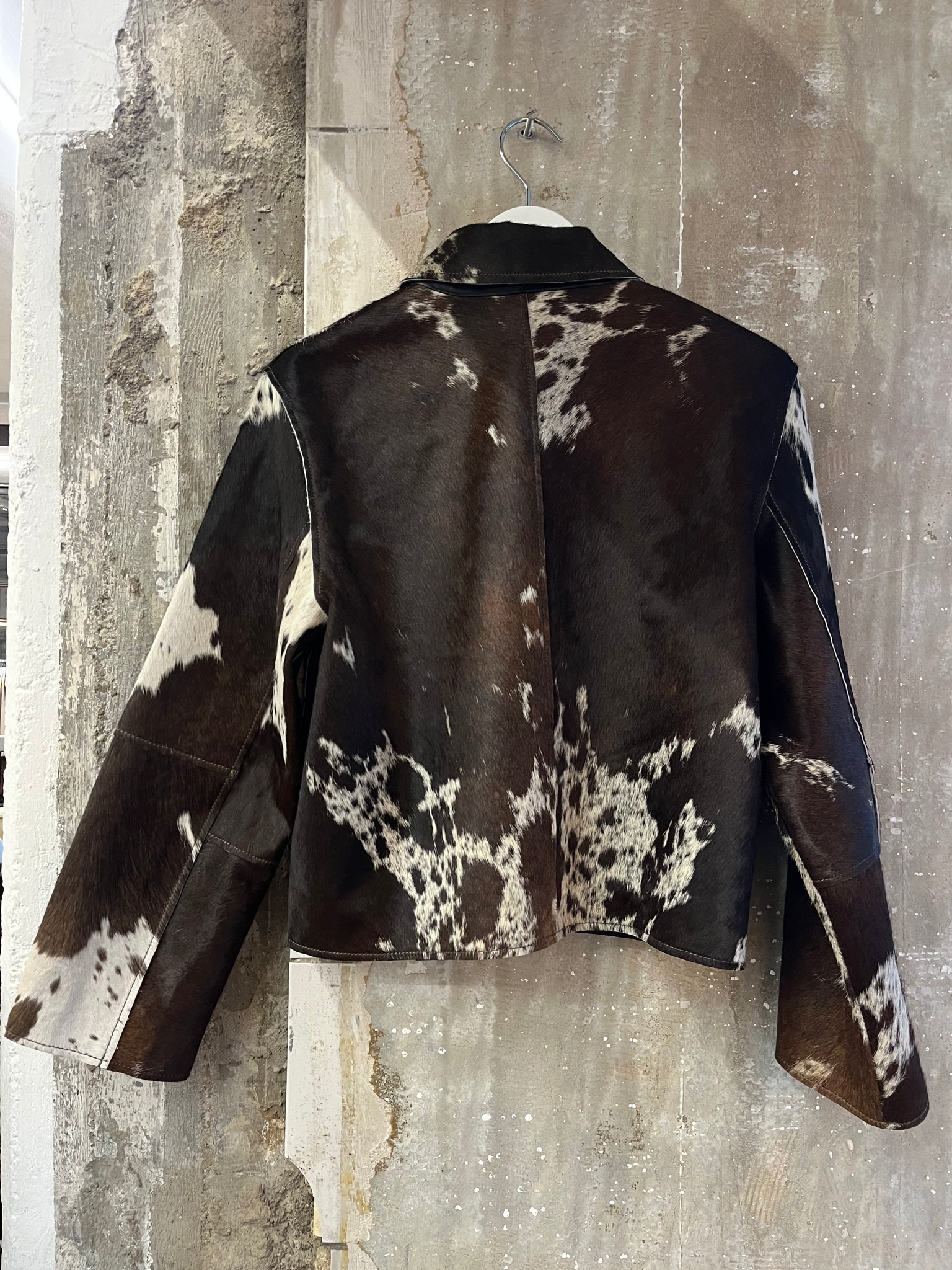 Salyo leather jacket in brown cow