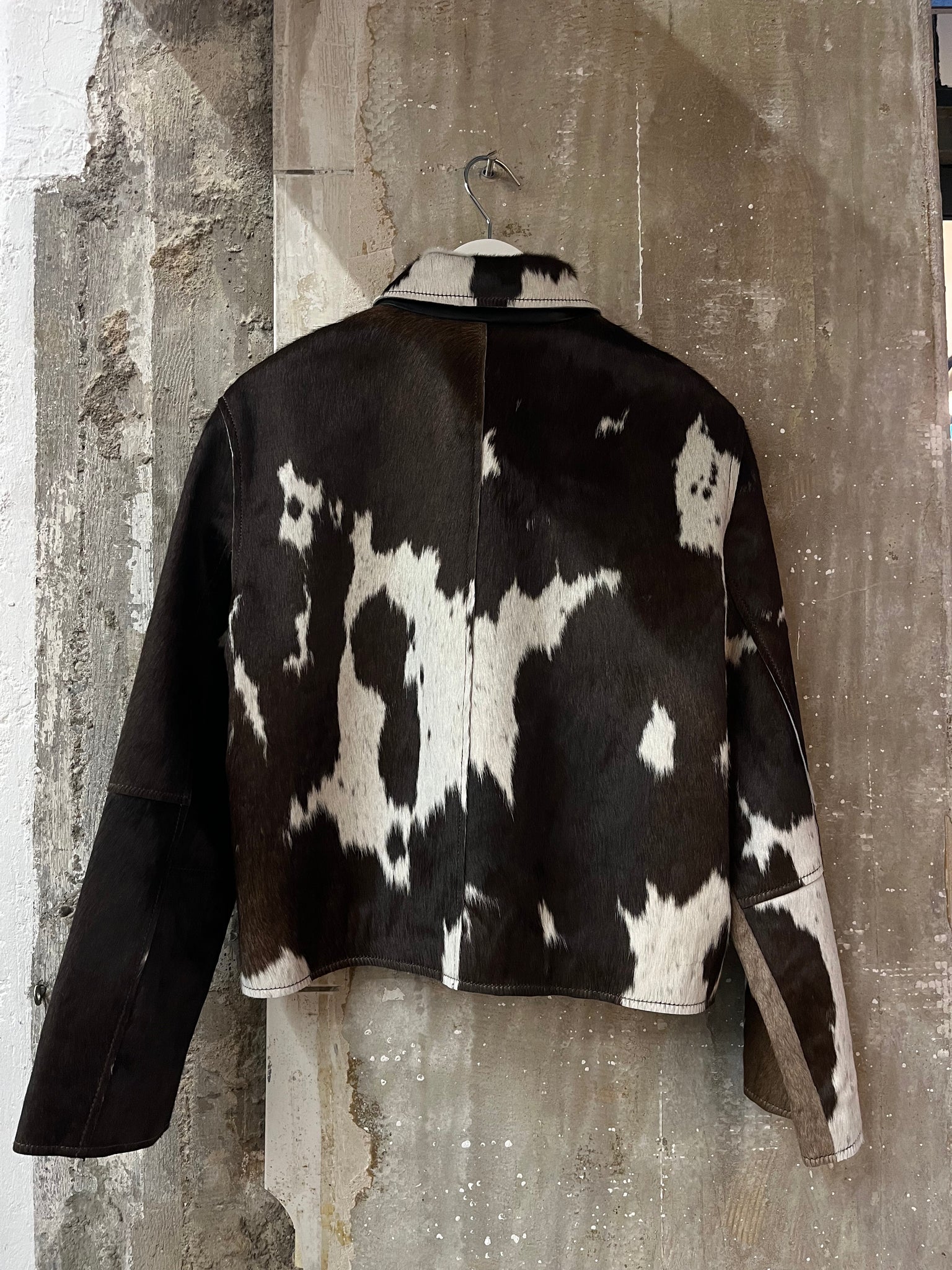 Salyo leather jacket in brown cow