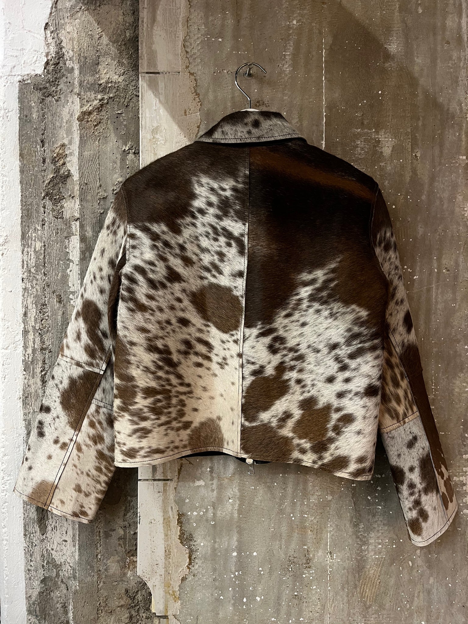 Salyo leather jacket in brown cow