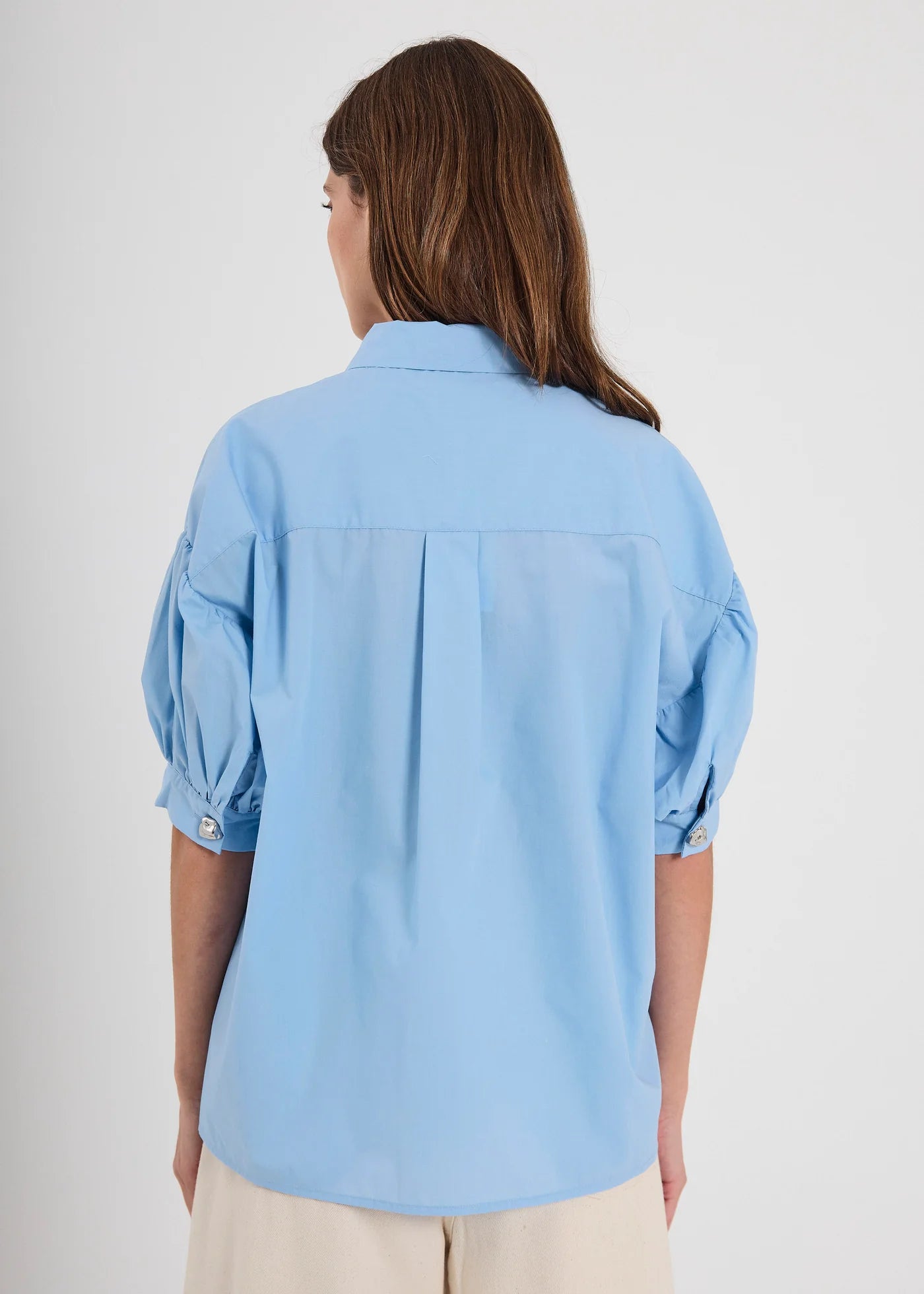 Mae short sleeved shirt in light blue