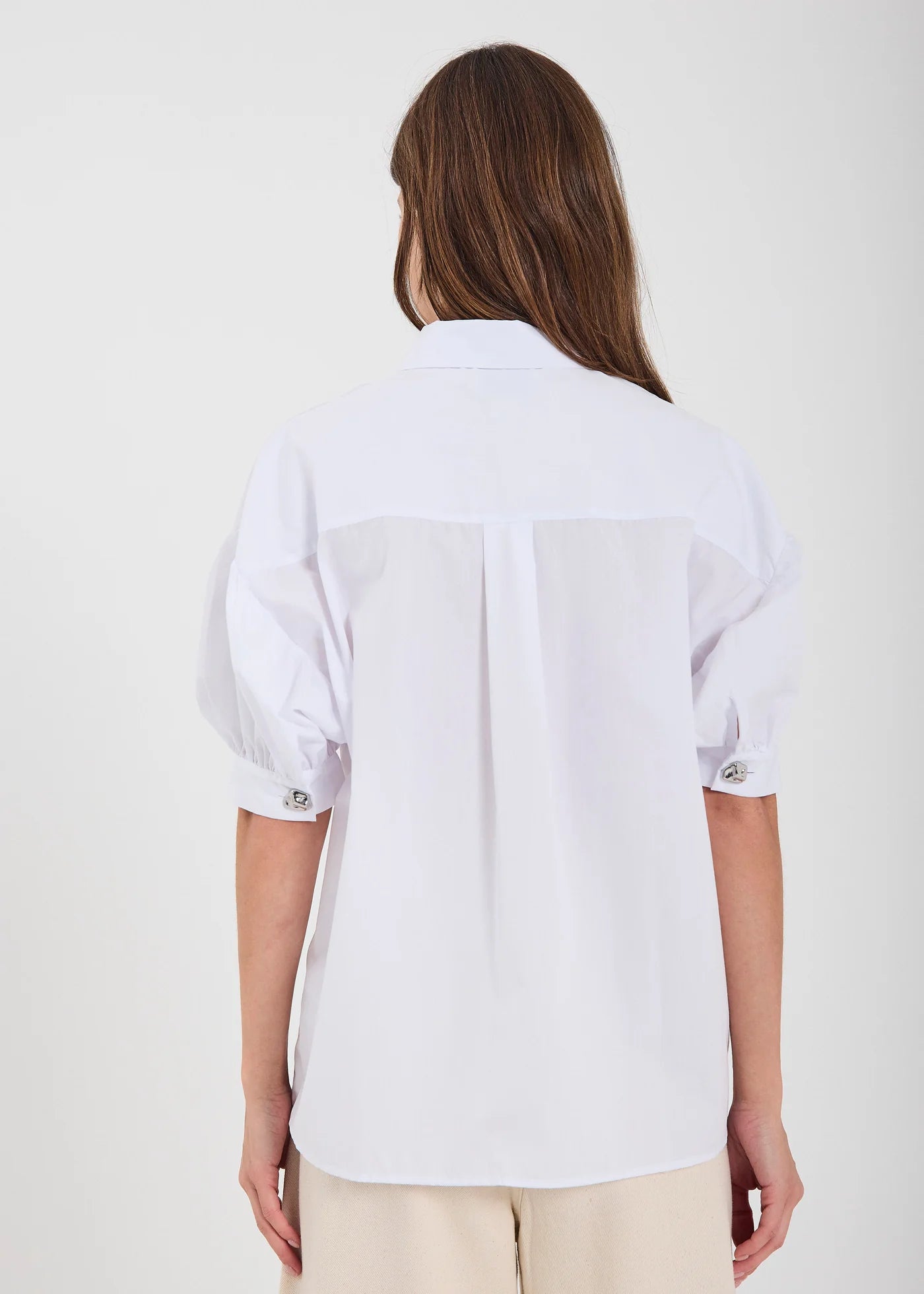 Mae short sleeved shirt in off-white