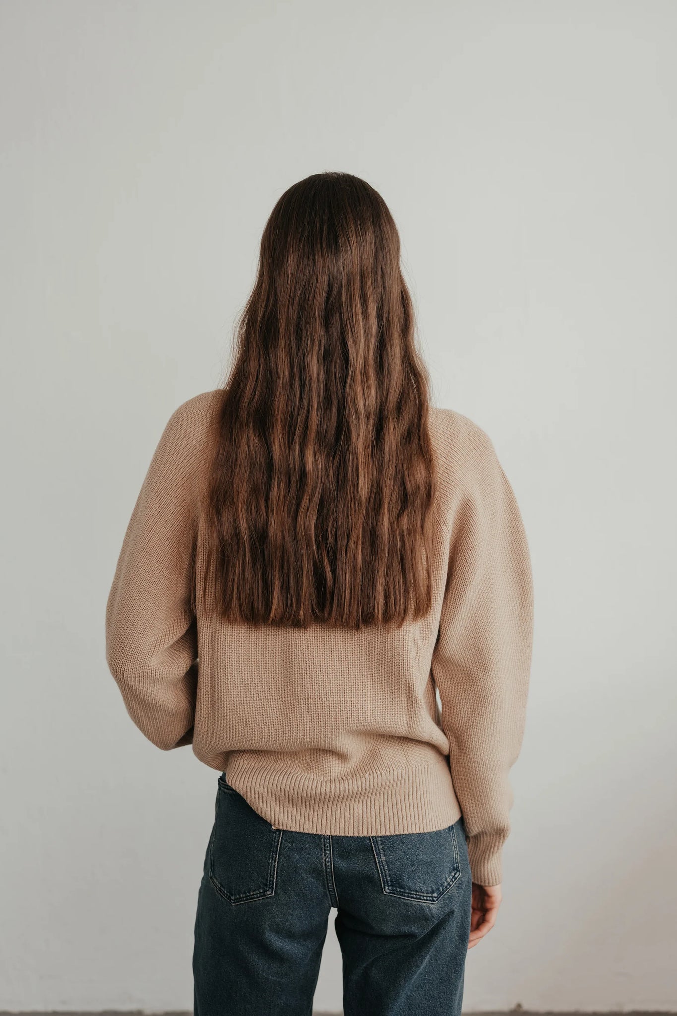 Merino knit sweater in creme by sonho stories