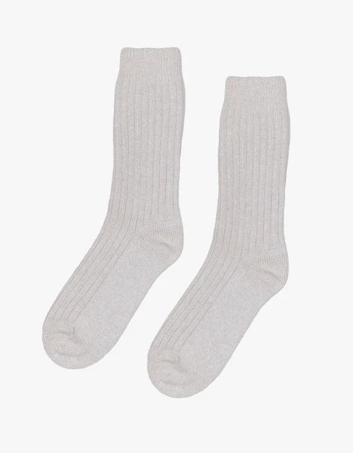 Merino Wool Blend Sock in Heather Grey