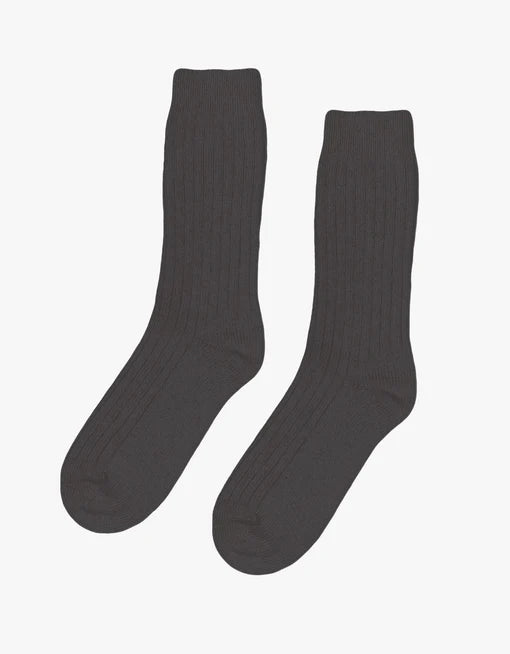 Merino Wool Blend Sock in Lava Grey