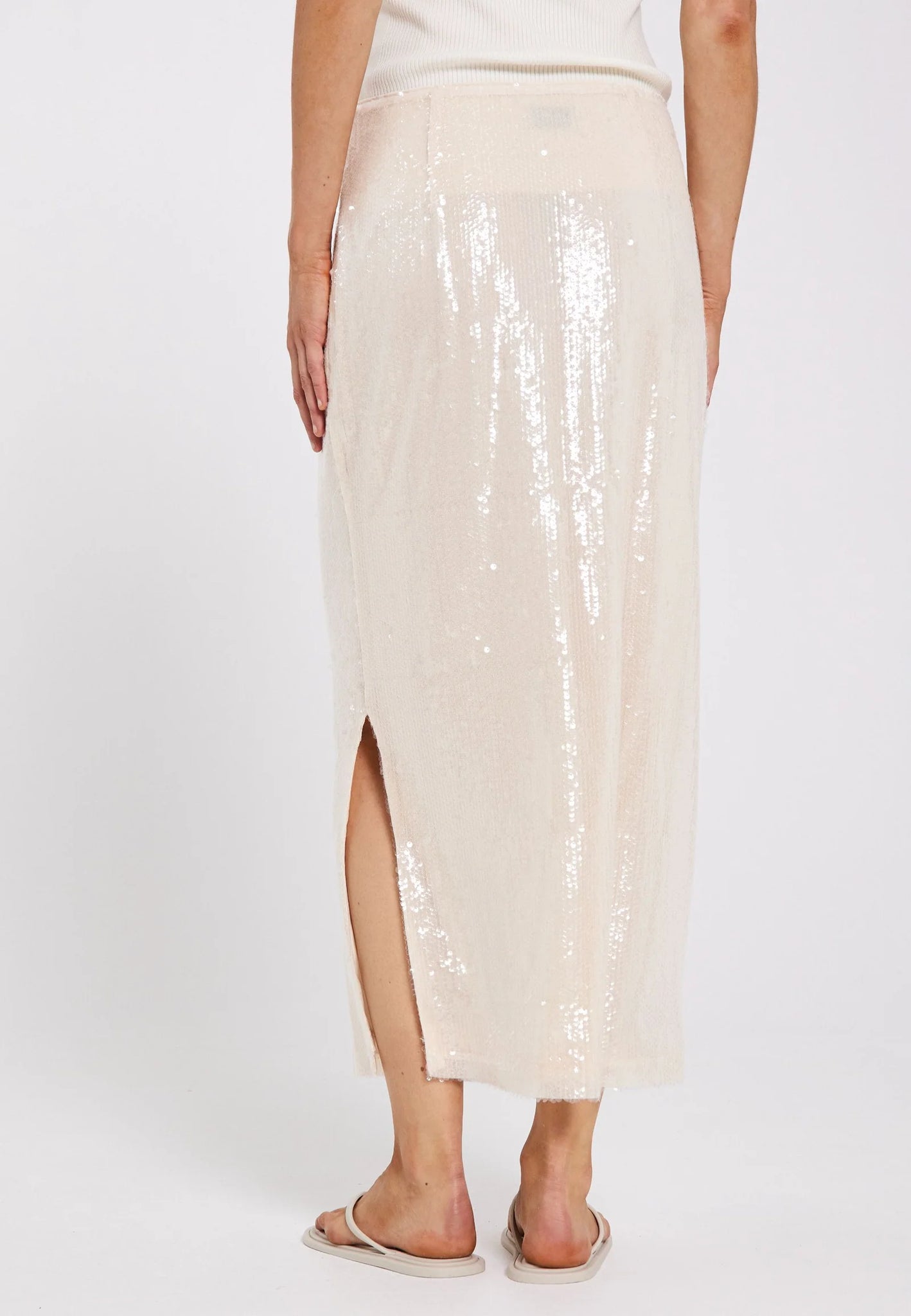 Sequina skirt in off-white