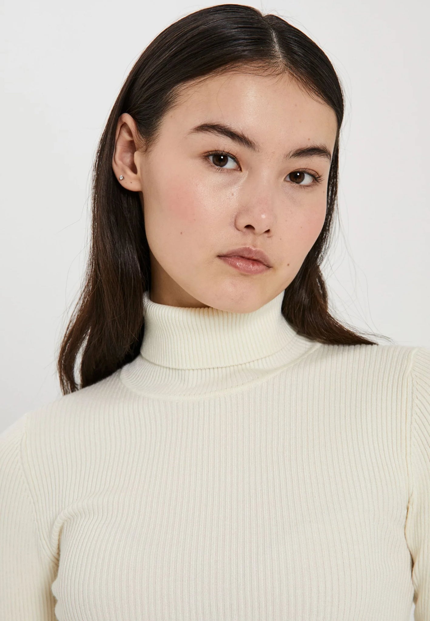 Sherry frill knit top in off white