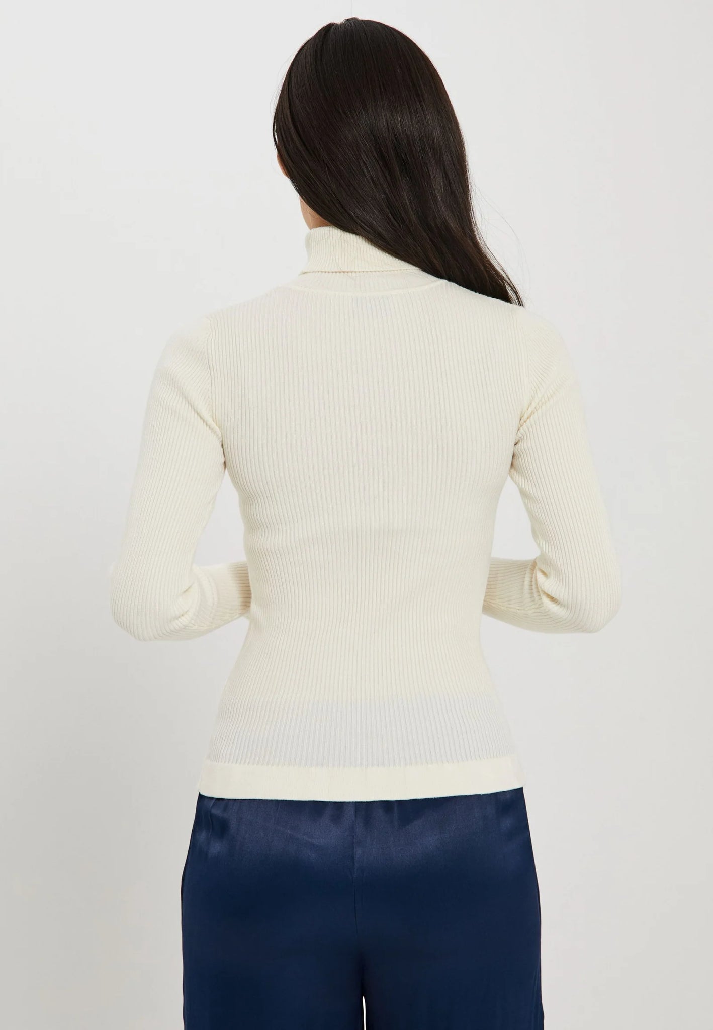 Sherry frill knit top in off white