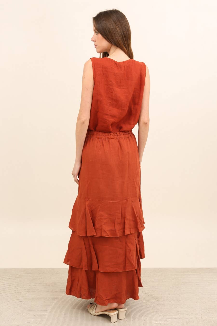 Noe maxi linen skirt in white – BEYOND STUDIOS