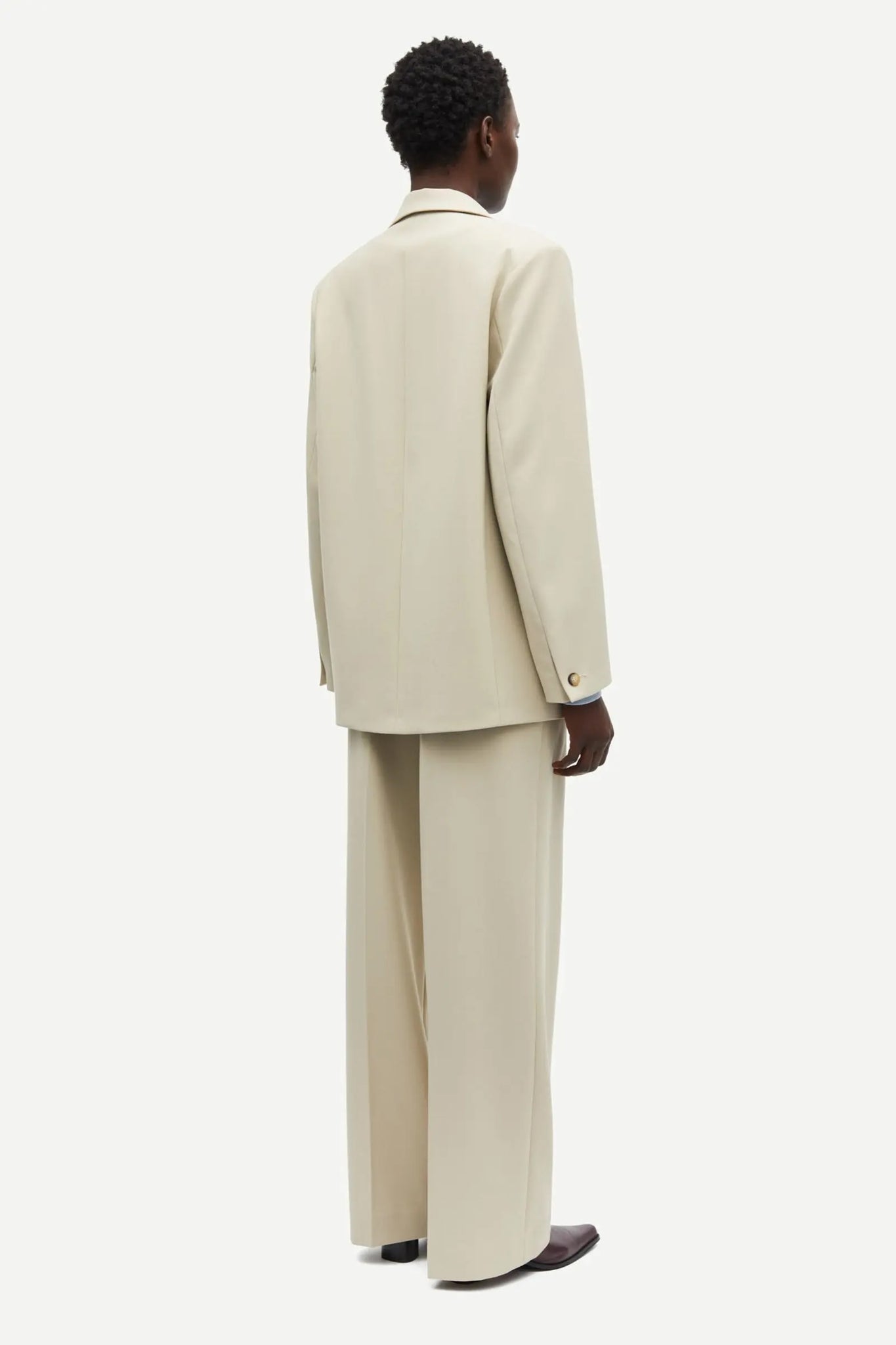 Haven blazer white blazer in white pepper