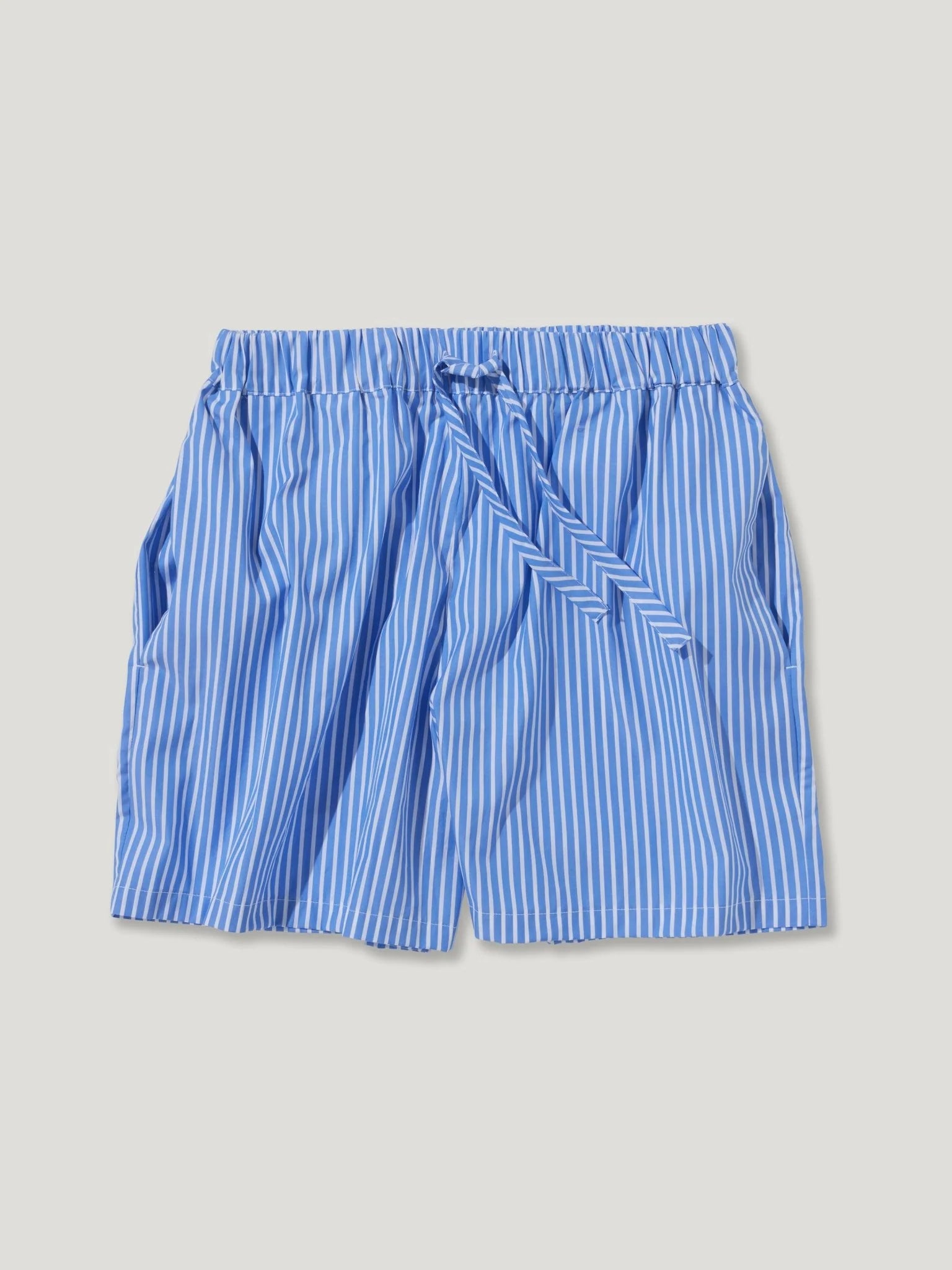 Helena shorts poplin in blue/white stripes