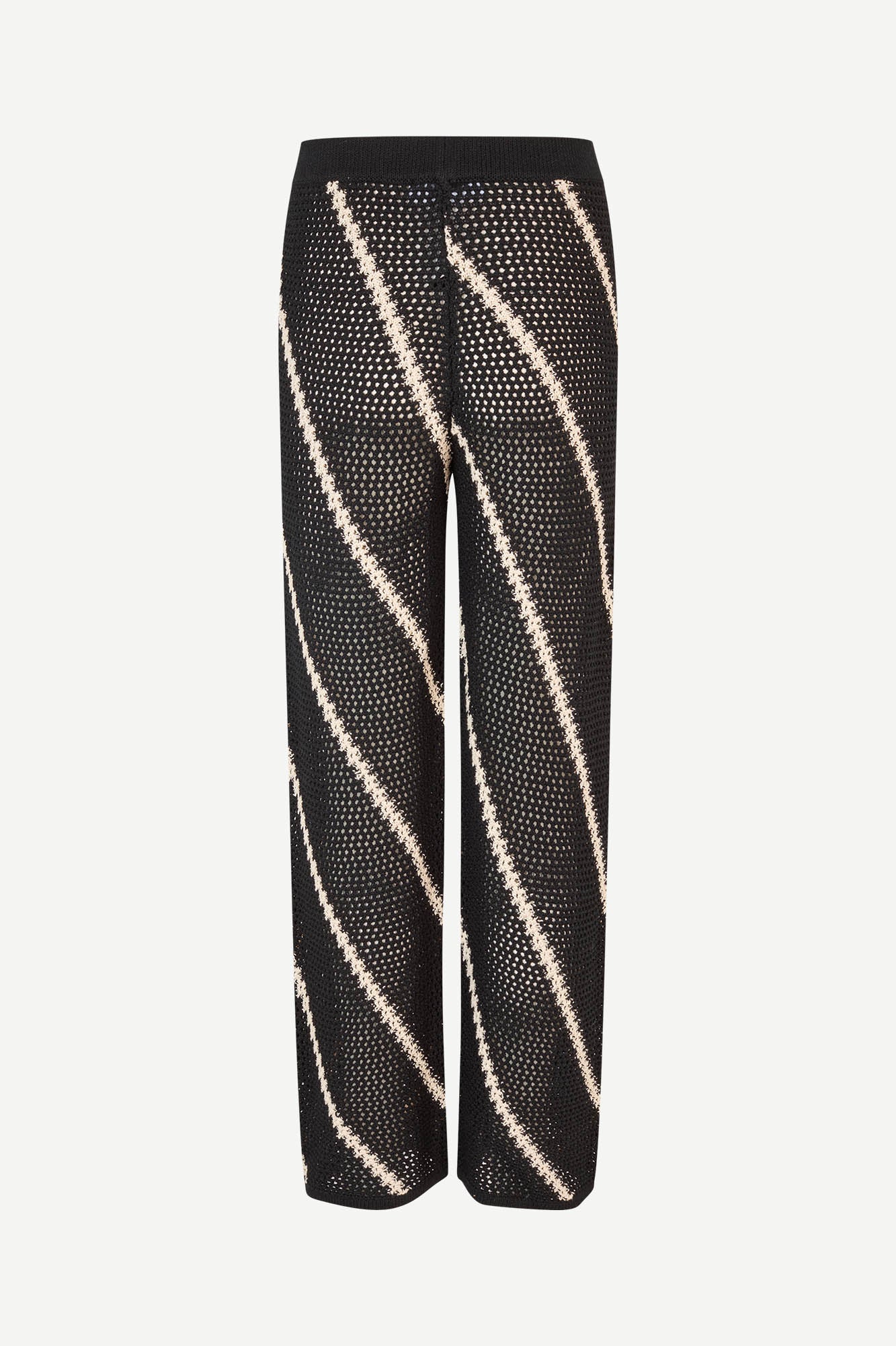 Knited trousers in black stripe