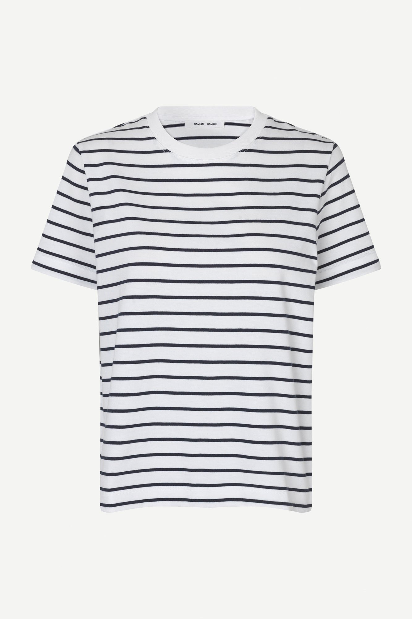 Boxy cotton t-shirt in salute striped