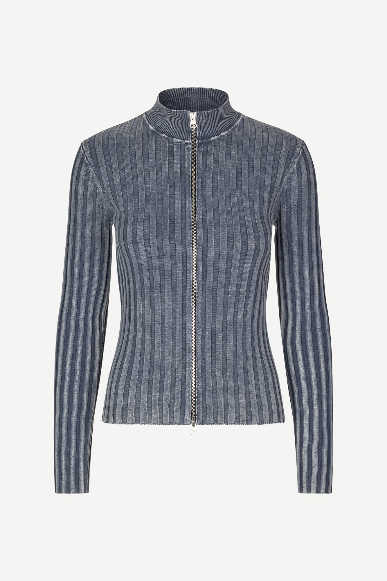 Sakristi zip cardigan in grey-blue