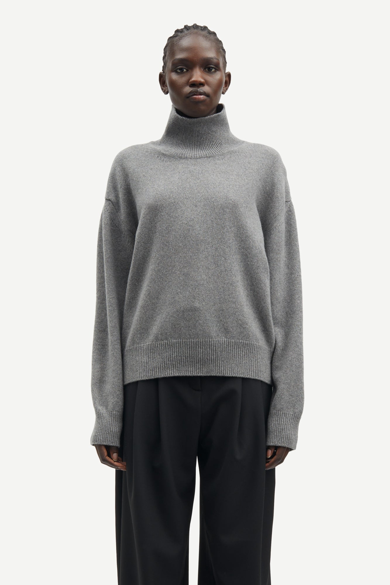 Sabirgitte turtleneck in grey melange