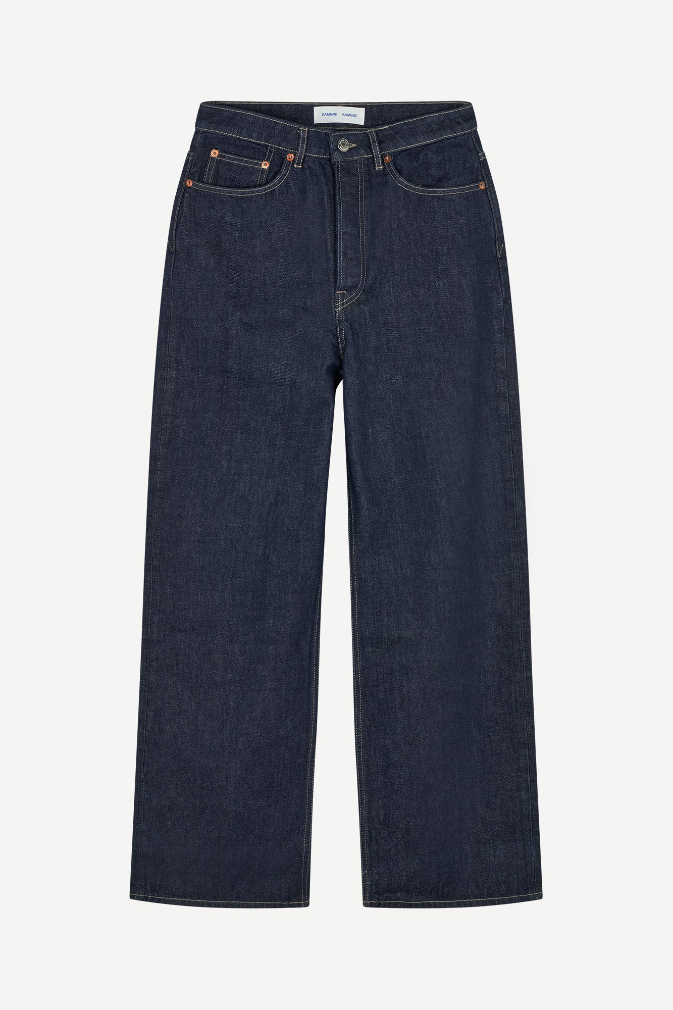 Mid waisted jeans in dark blue