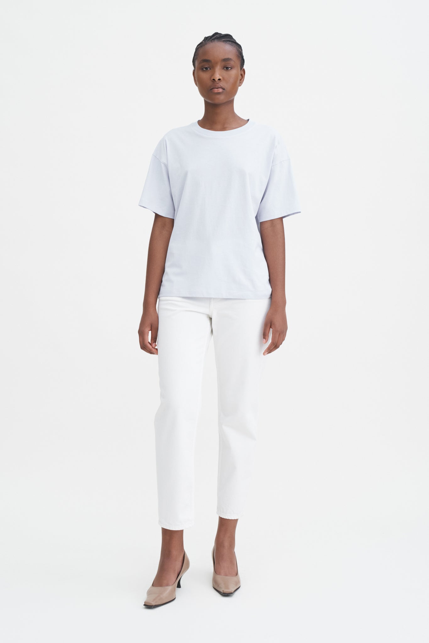 Lose fit tee in ice blue by Filippa K