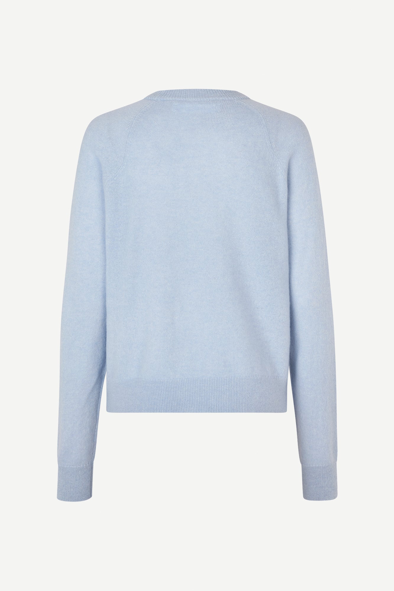 Pure cashmere crew neck in pearl blue