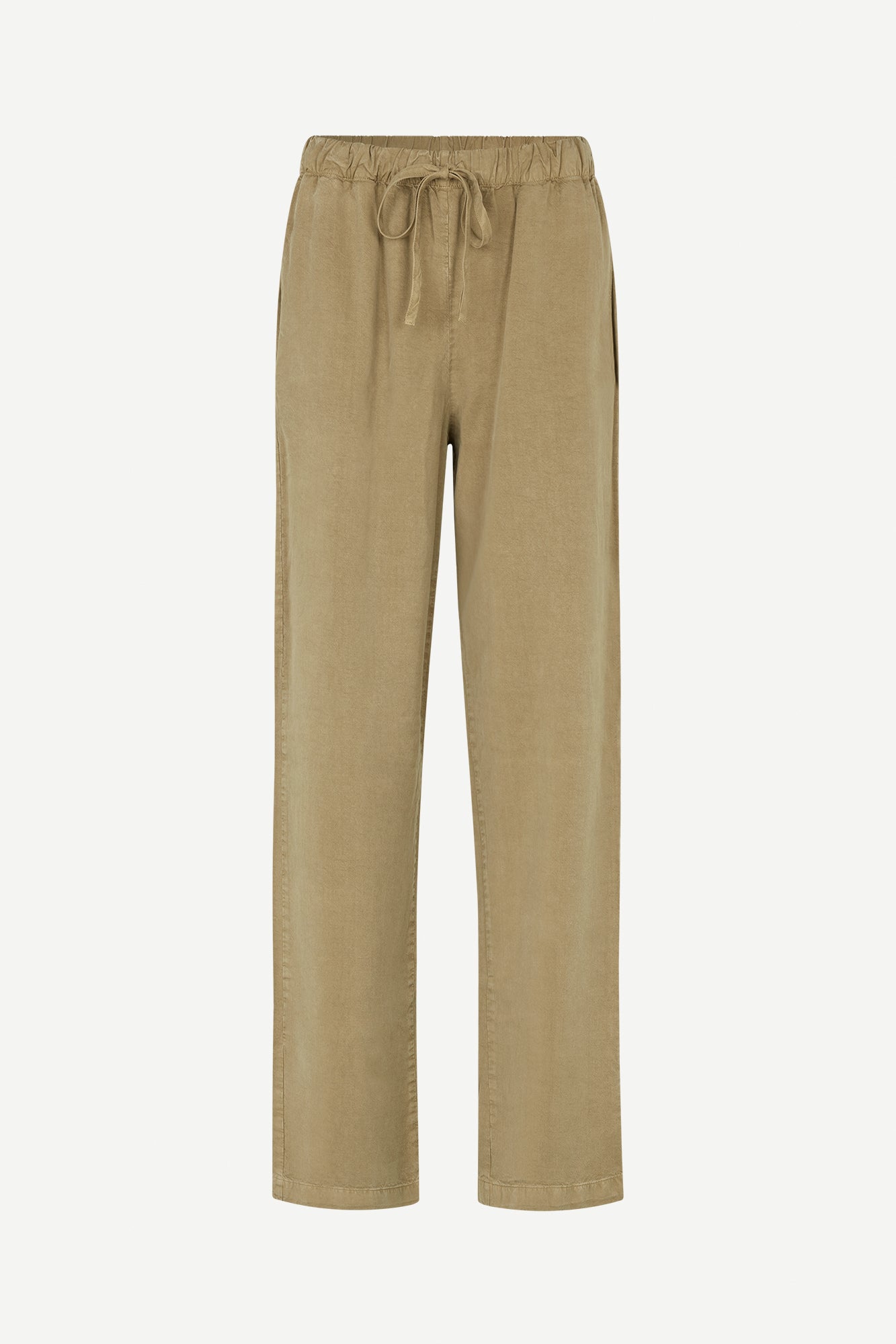 Soft drawstring trousers in lead gray