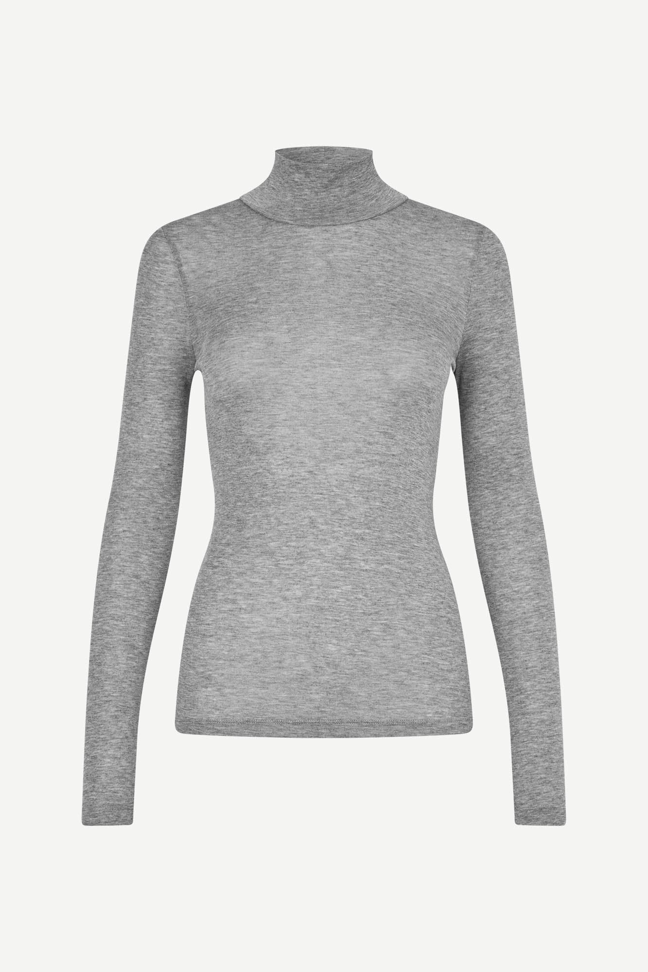 Light wool turtleneck longsleeve in grey