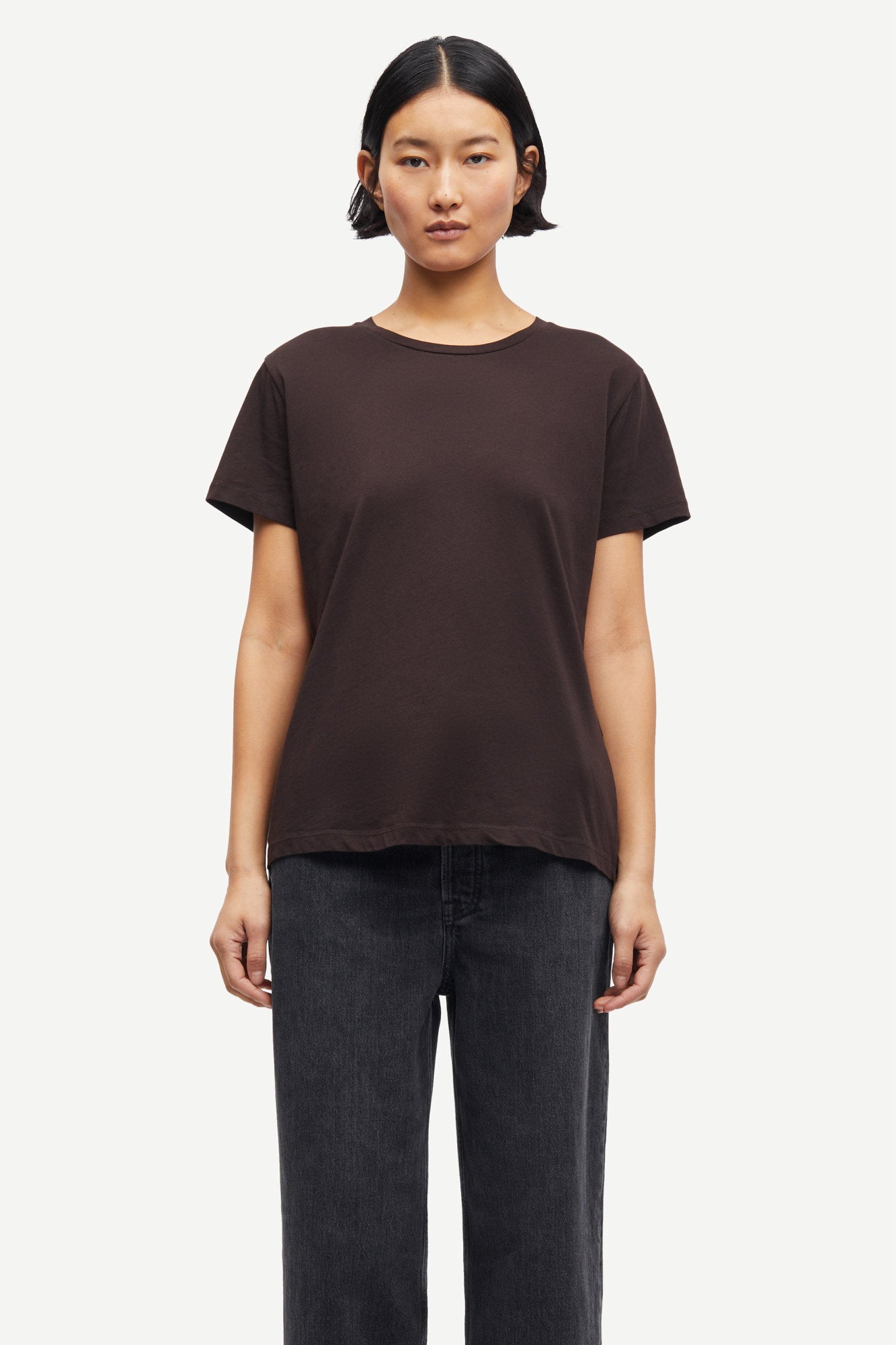 Basic crew neck shirt in mole