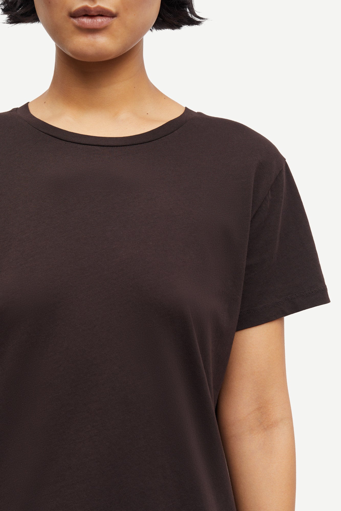 Basic crew neck shirt in mole