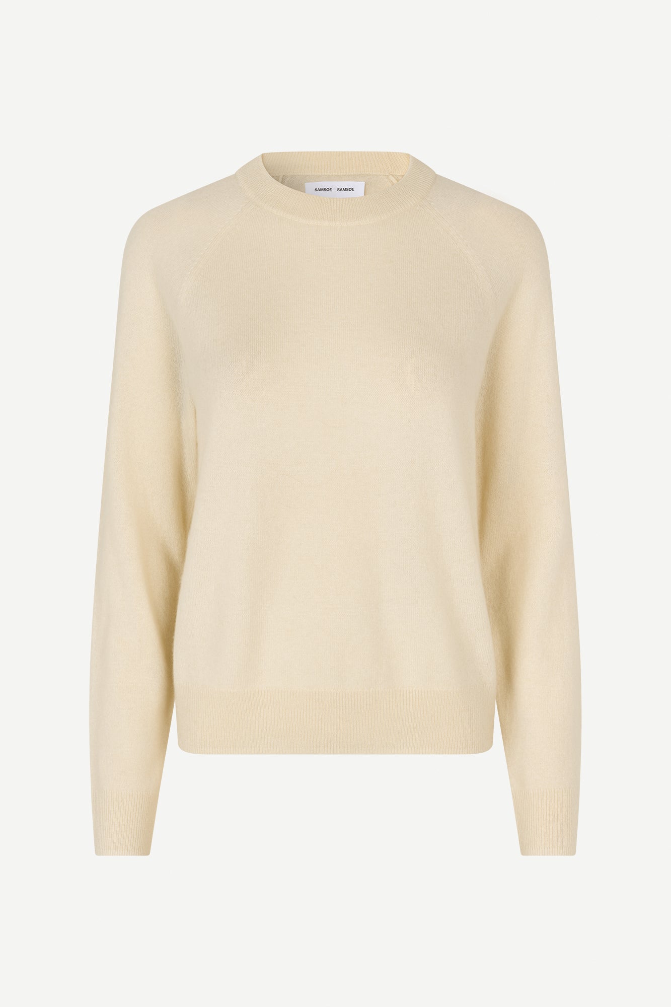 Pure cashmere crew neck in butter