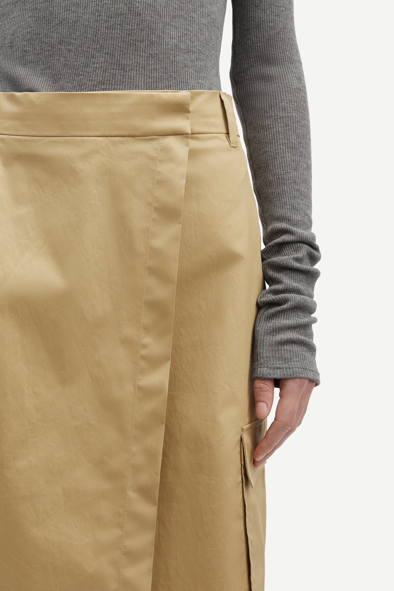 Sasonnet longsleeve turtleneck in mid grey
