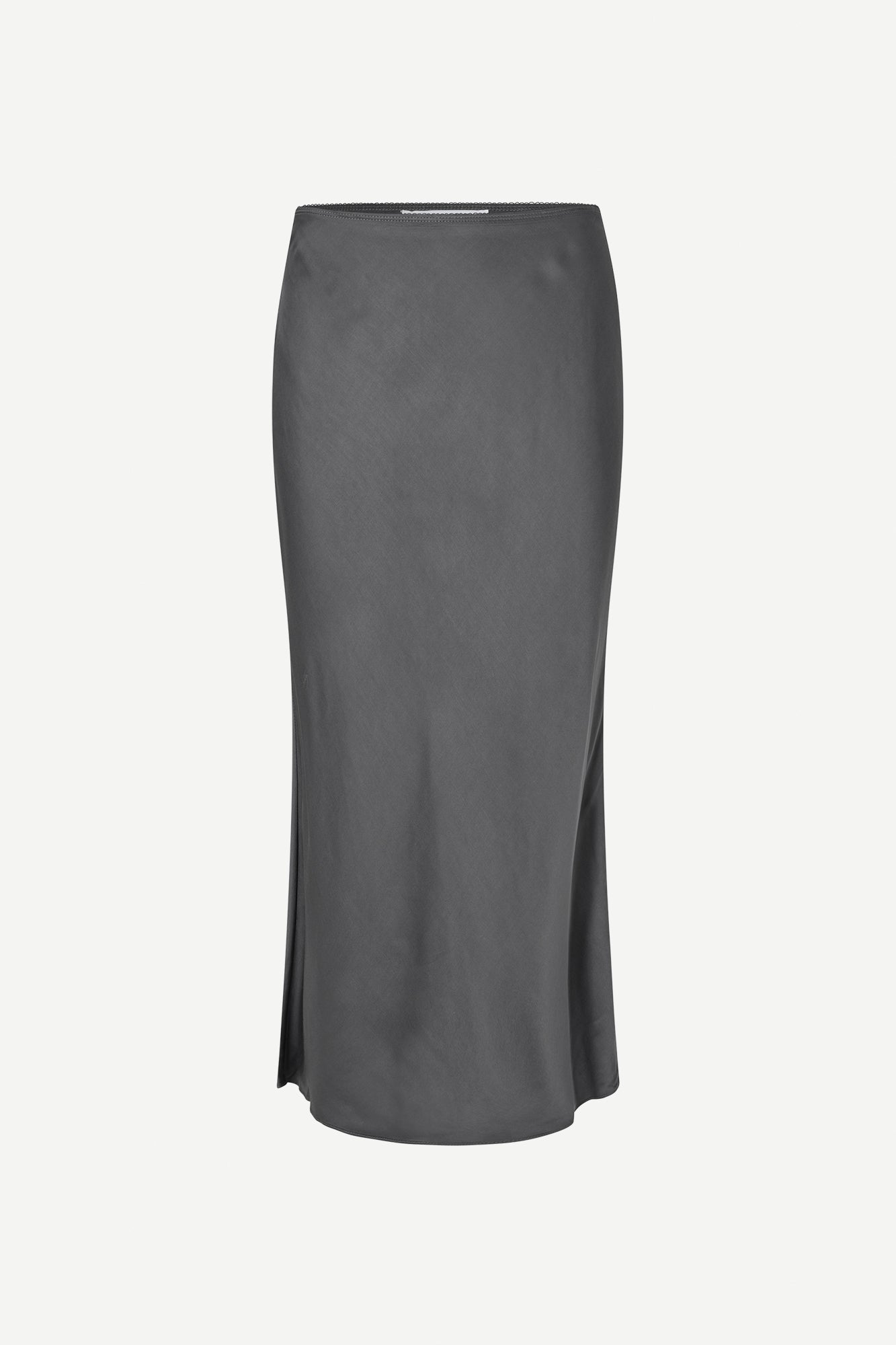 Silky maxi skirt in iron gate