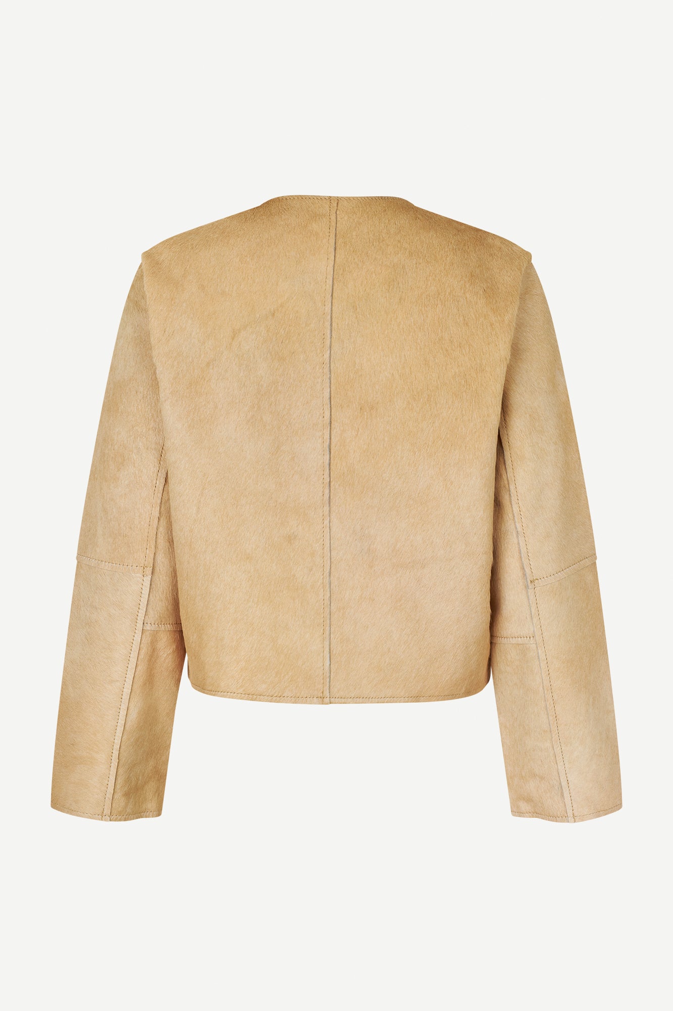 Salydia cow leather jacket in dusty yellow