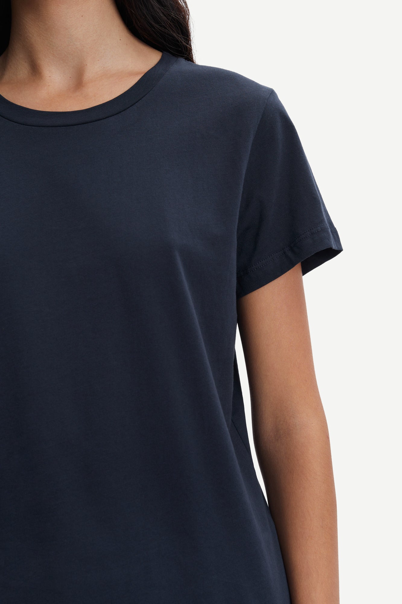 Basic crew neck shirt in sky captain