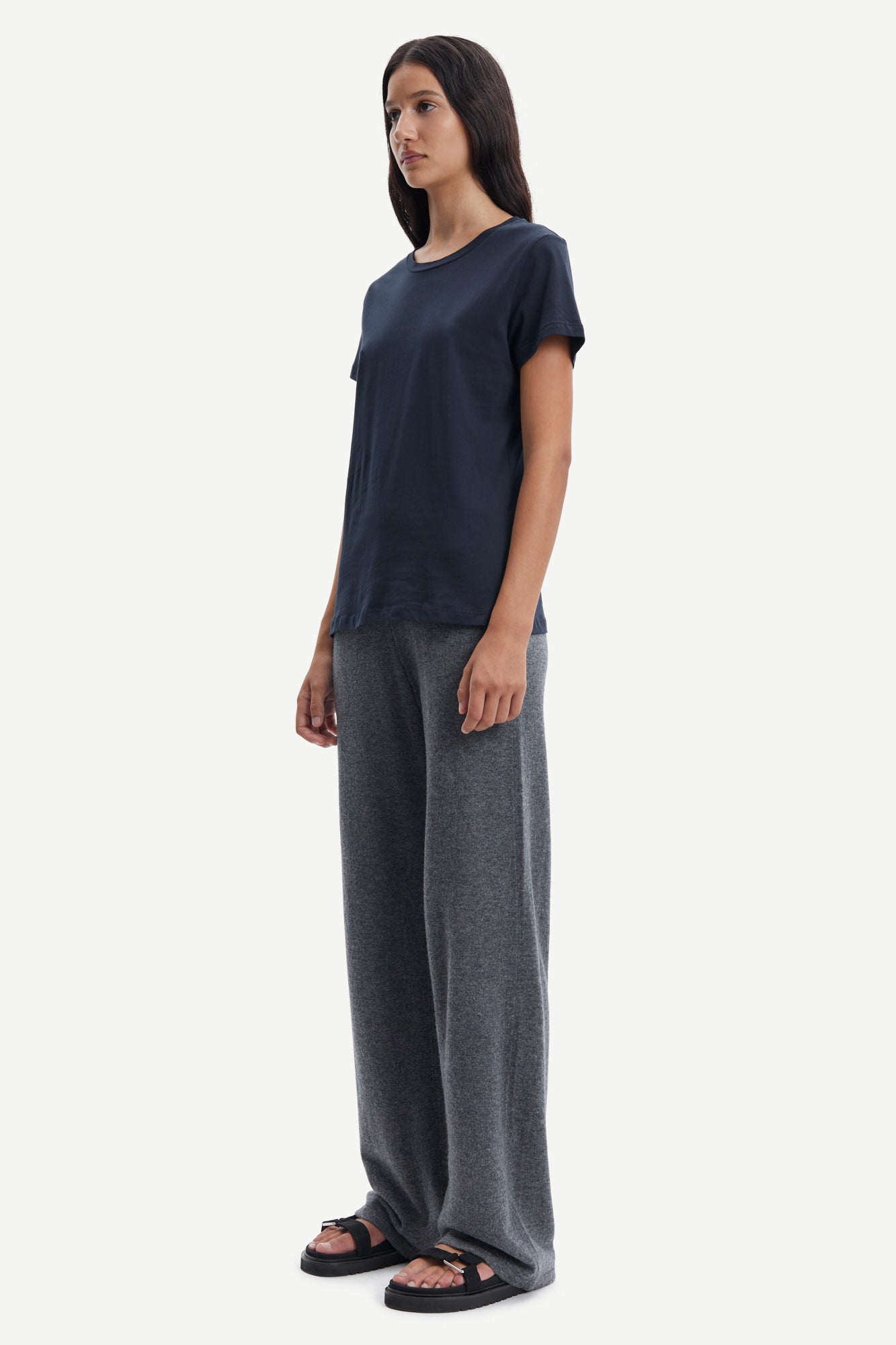 Basic crew neck shirt in sky captain